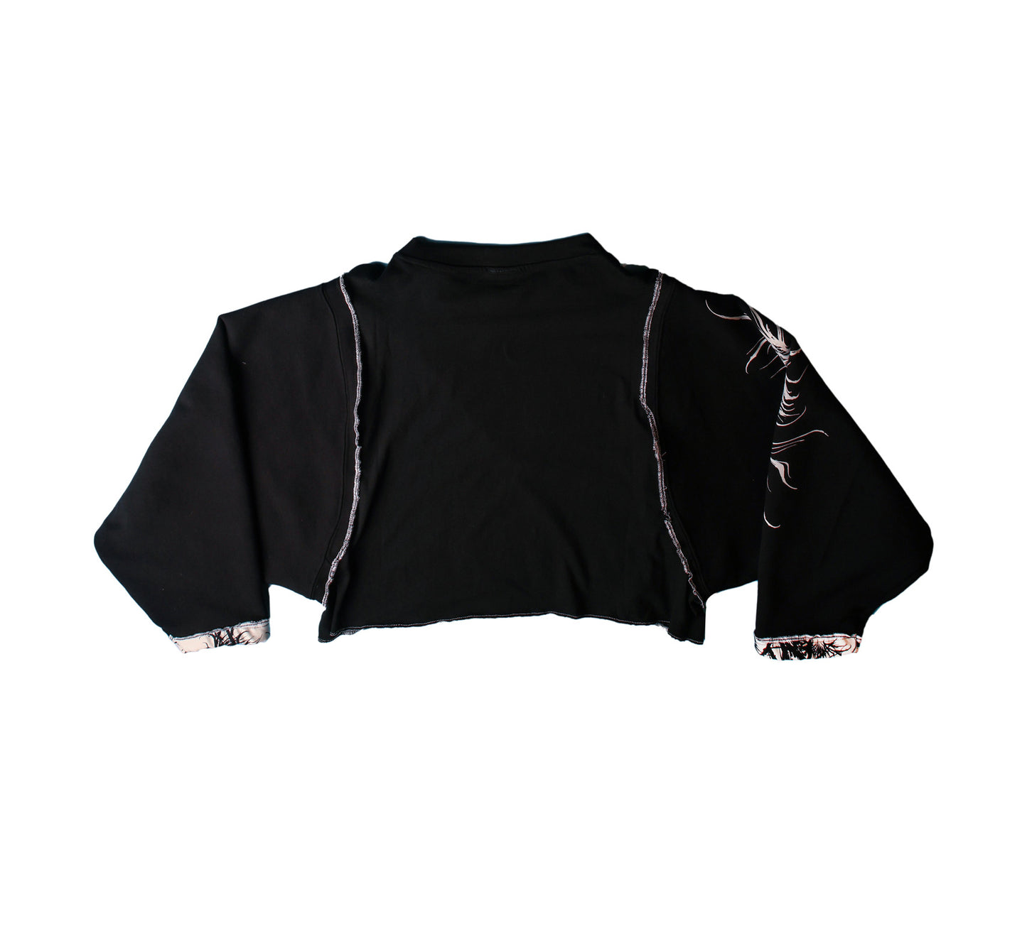 Heart stitches cropped jumper