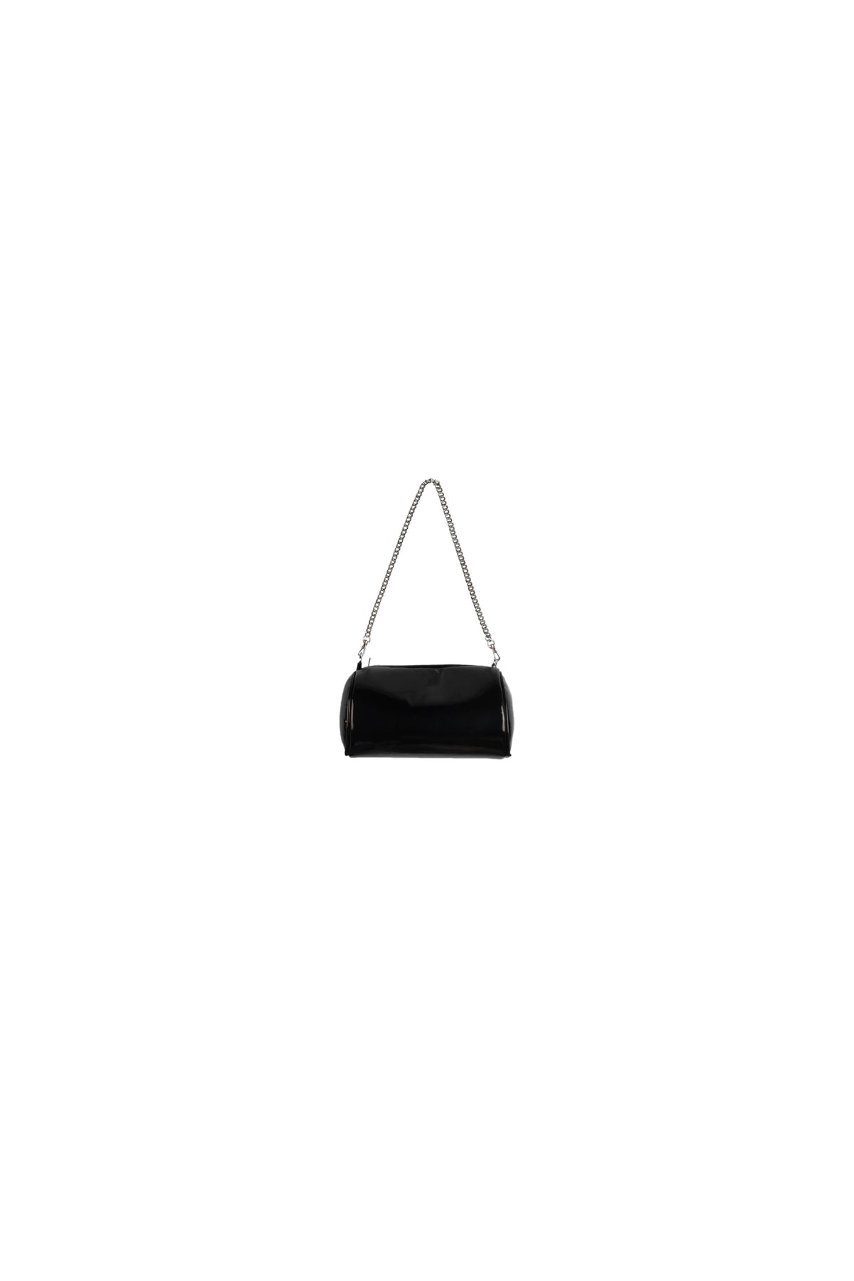 Shiny Black Mini Duffel Bag