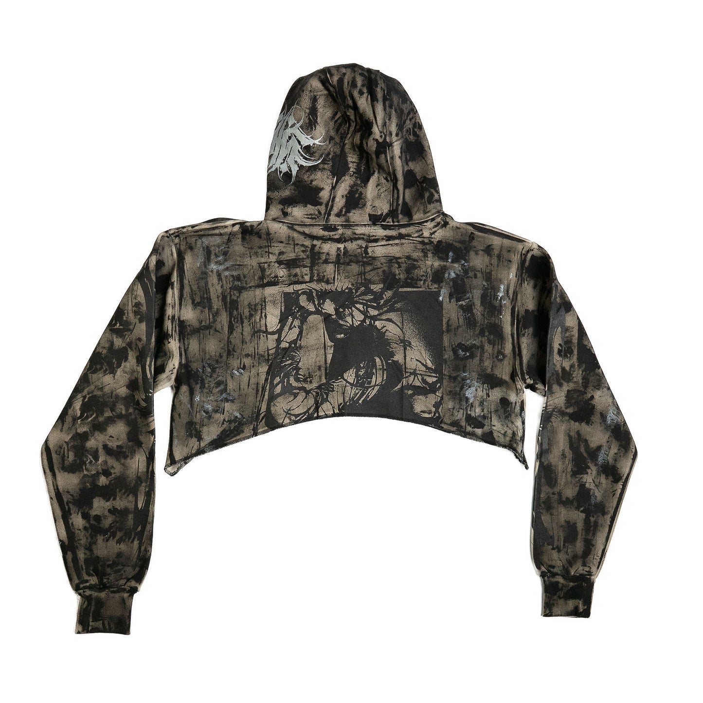 CROPPED REWORKED KINTSUGI HOODIE