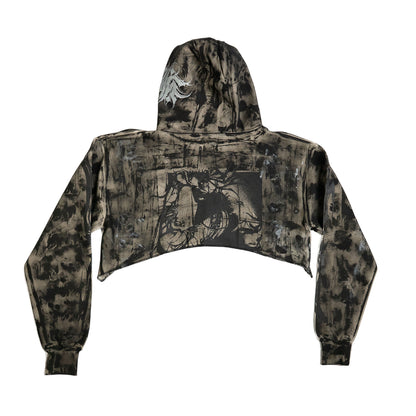 CROPPED REWORKED KINTSUGI HOODIE