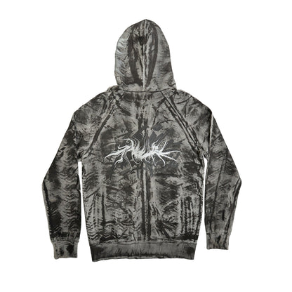 GREY REWORKED ZIP HOODIE