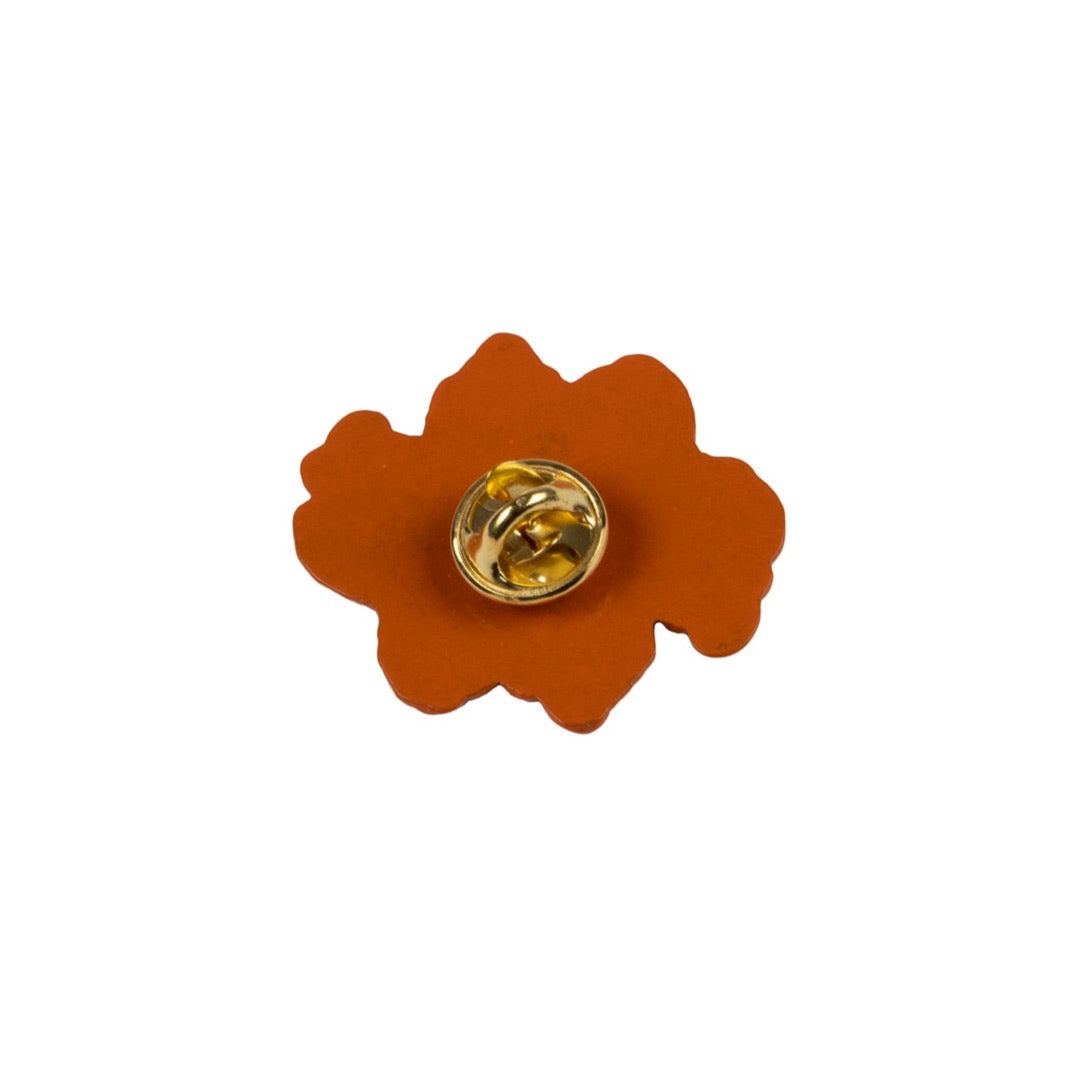 Younghearted Ambigram Pin – Black and Orange