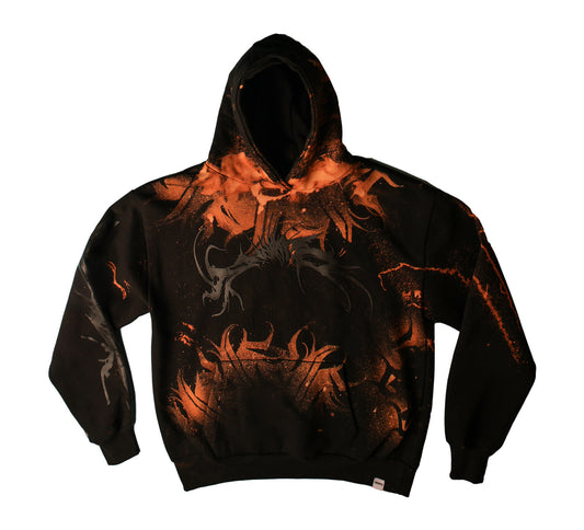 Bleached ambigram logo hoodie by Kirsten Tattoo