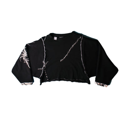 Heart stitches cropped jumper