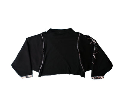 Heart stitches cropped jumper