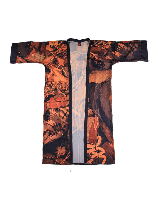 KEOP RUST EXTRA LONG KIMONO