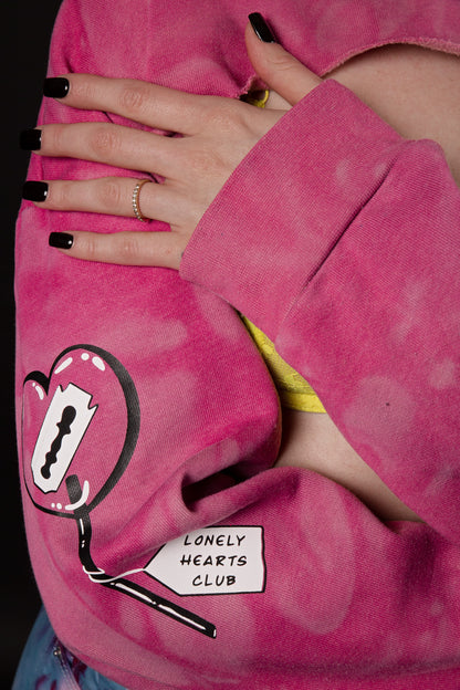 'LONELY HEART' CLUB SUPER CROP HOODIE
