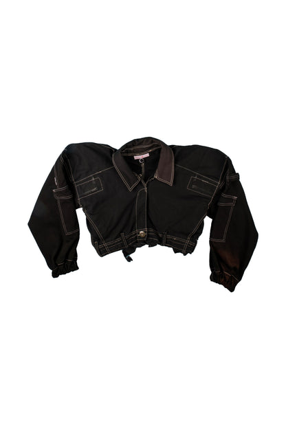 Upcycled Trouser Cropped Jacket