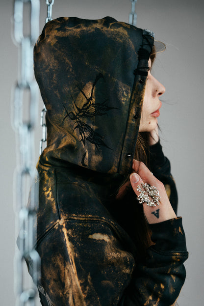 CROPPED REWORKED HOODIE