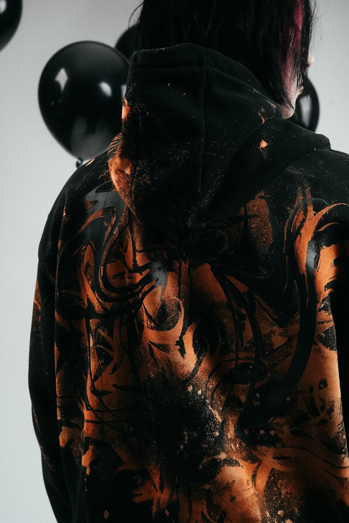 Bleached ambigram logo hoodie by Kirsten Tattoo