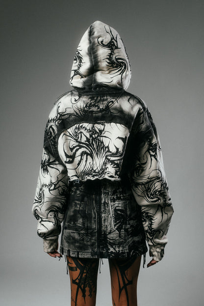 “Emetreo” cropped hoodie