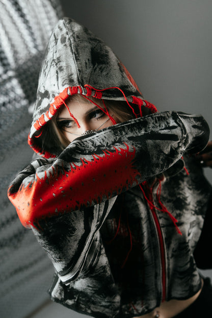 CROPPED NIKE ZIPPER HOODIE