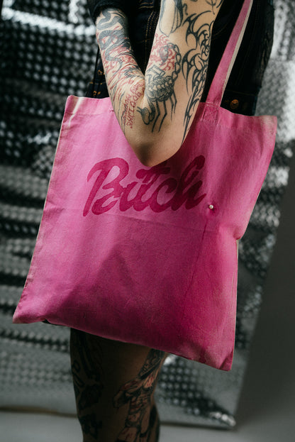 Bitch print tote bag