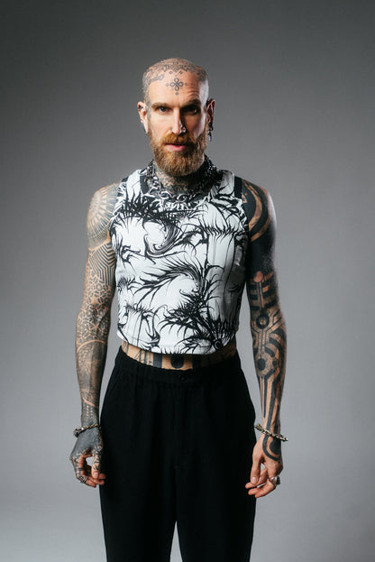 Monochrome Flow – Racer Back Tank