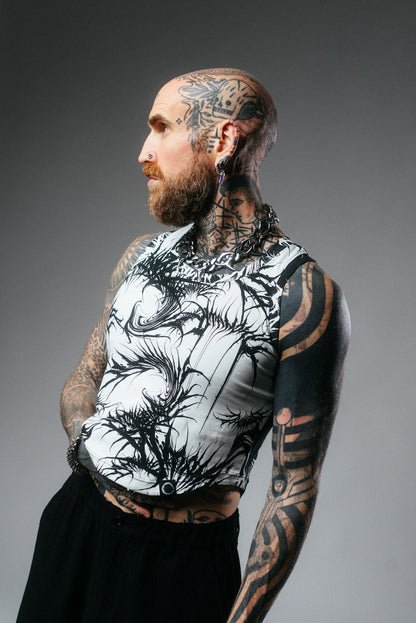 Monochrome Flow – Racer Back Tank