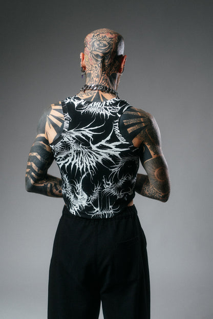 Monochrome Flow – Racer Back Tank