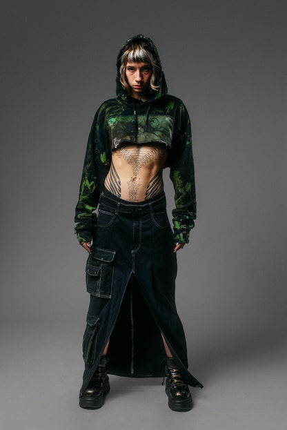 SWAMP CORE CROPPED HOODIE