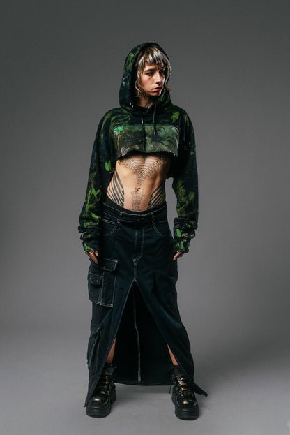 SWAMP CORE CROPPED HOODIE