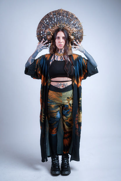 SHINOGA DARK EXTRA LONG KIMONO