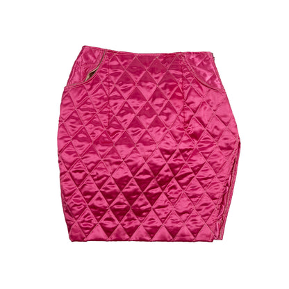 Pink quilted skirt