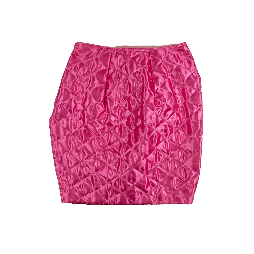 Pink quilted skirt
