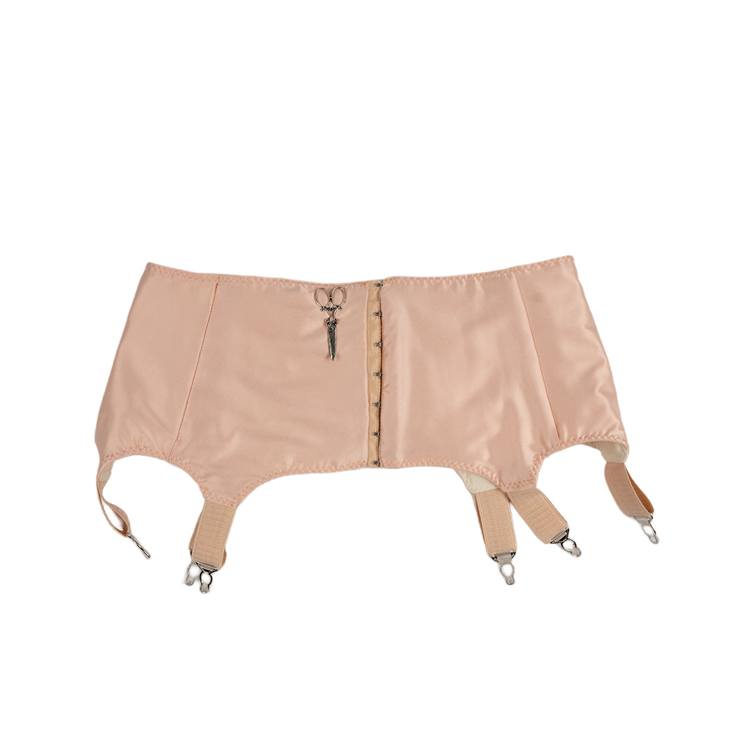 Baby-pink garter suspenders