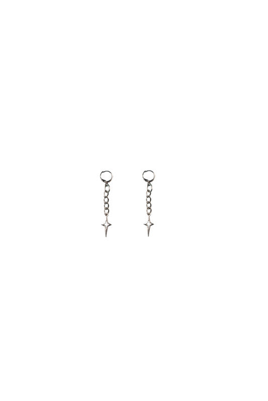 Star Charm Hoop Earrings